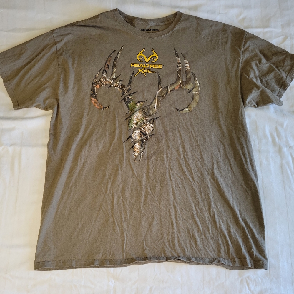 REALTREE T-Shirt Camo Euro Mount Design Size 2XL
